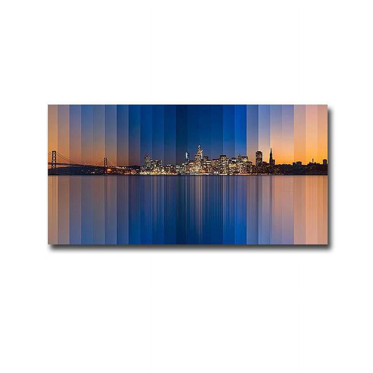 Chromatic Symphony San Francisco by Lee Sie Premium Gallery-Wrapped Canvas Giclee Art - Ready-to-Hang, 12 x 24 x 1.5 in.