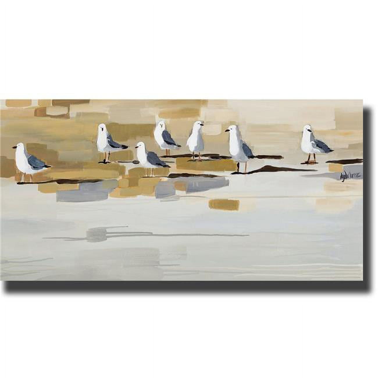 Late Afternoon Gathering by Angela Maritz Premium Gallery-Wrapped Canvas Giclee Art - Ready-to-Hang, 12 x 24 x 1.5 in.