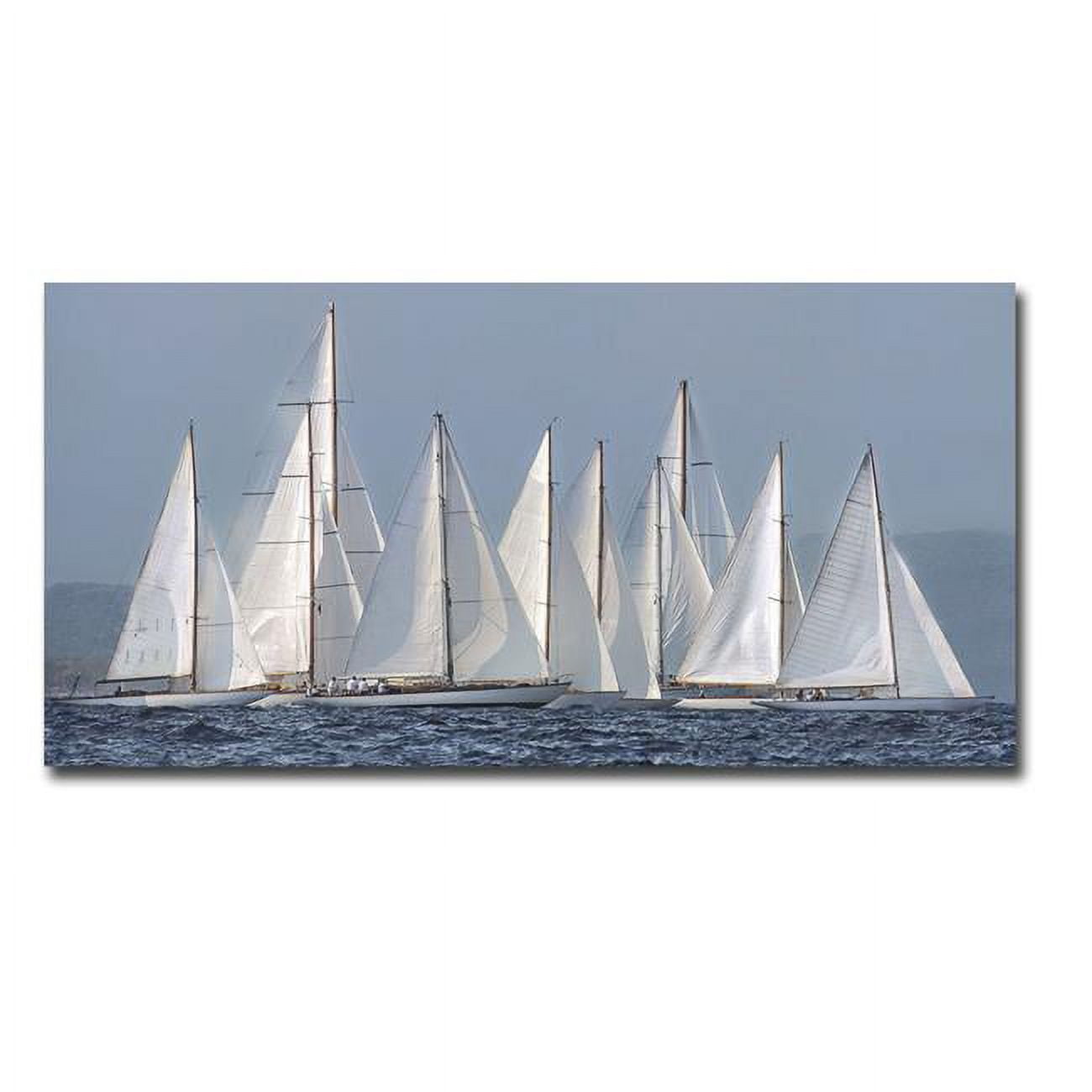 Sailing Team by Xavier Ortega Premium Gallery-Wrapped Canvas Giclee Art - Ready to Hang, 12 x 24 x 1.5 in.