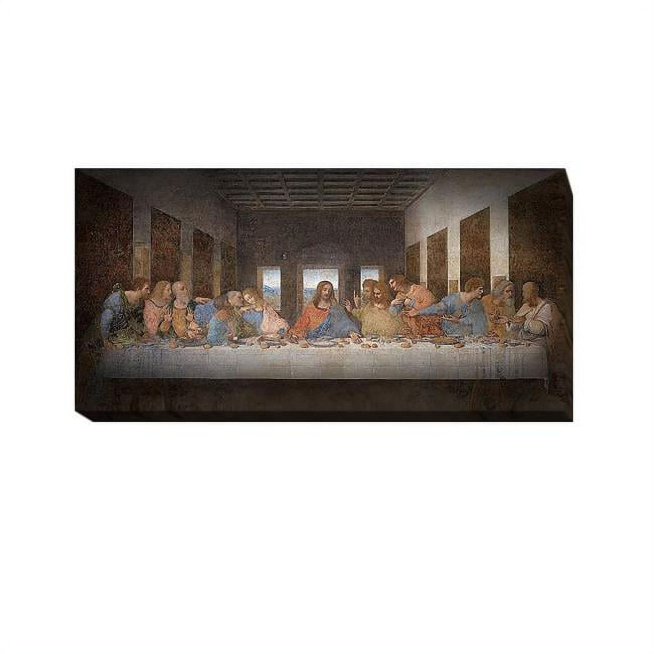 The Last Supper by Leonardo da Vinci Premium Gallery-Wrapped Canvas Giclee Art - Ready-to-Hang, 12 x 24 x 1.5 in.