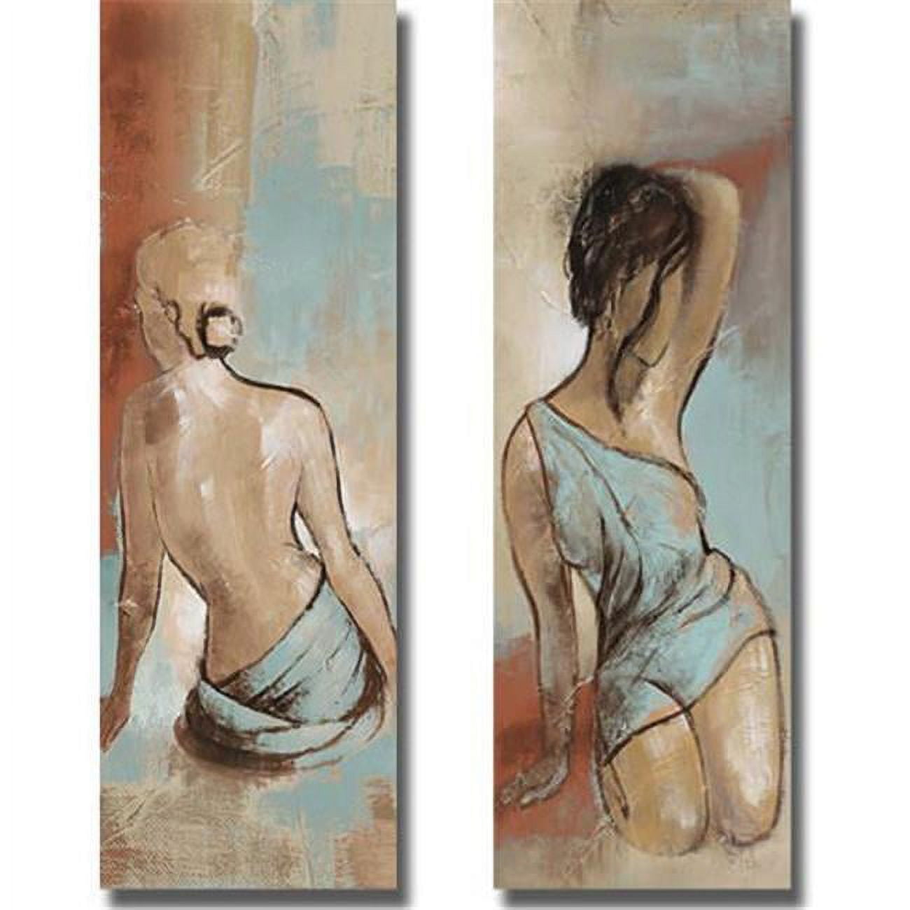 1236733SG Seated Woman Panel by Patricia Pinto Premium Gallery-Wrapped Canvas Giclee Art Set - Ready to Hang, 12 x 24 x 1.5 in.