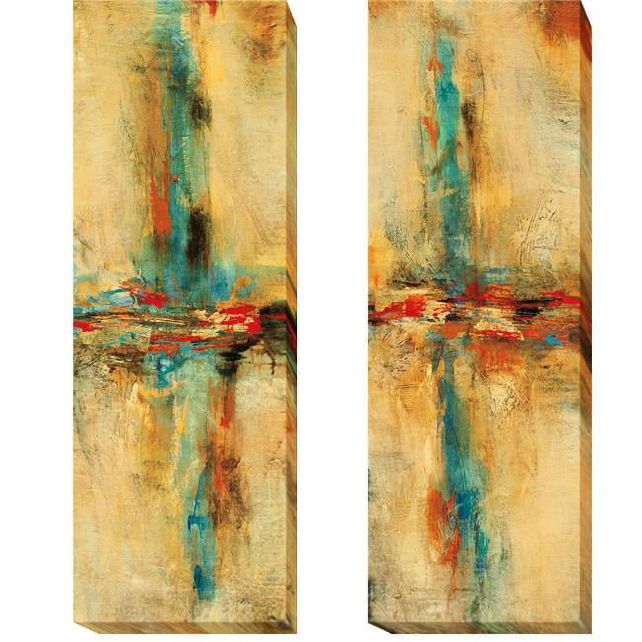 Equilibrio I & II by Nancy Santos Premium Gallery-Wrapped Canvas Giclee Art Set - Ready to Hang, 12 x 24 x 1.5 in.