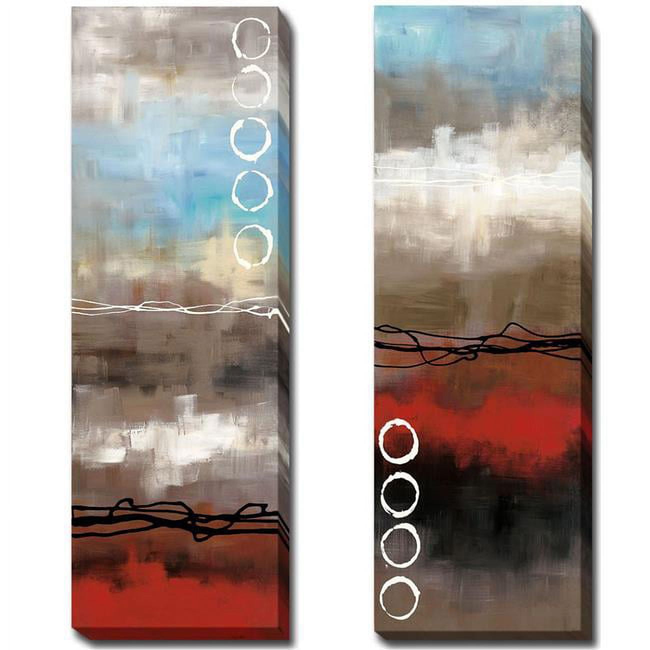 1236F778CG Elements I & II by Laurie Maitland Custom Gallery-Wrapped Canvas Giclee Art Set - Ready to Hang, 12 x 24 x 1.5 in.