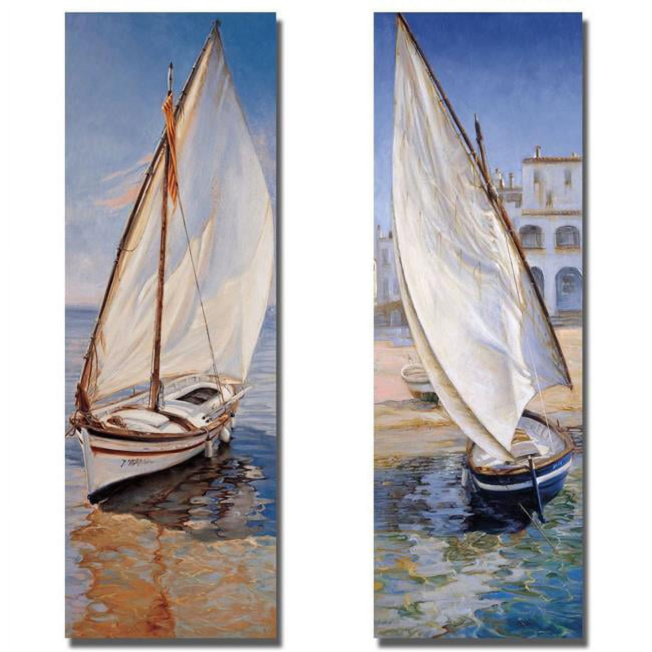 White Shadow & East Wind by Jaume LaPorta Premium Gallery-Wrapped Canvas Giclee Art Set - Ready-to-Hang, 12 x 24 x 1.5 in.