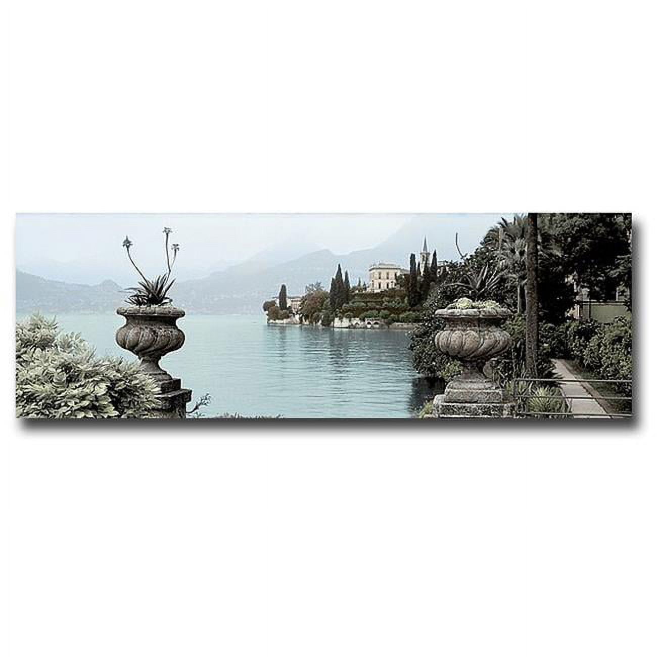 Lakeside Urns by Alan Blaustein Premium Gallery-Wrapped Canvas Giclee Art - Ready-to-Hang - Medium, 12 x 36 x 1.5 in.