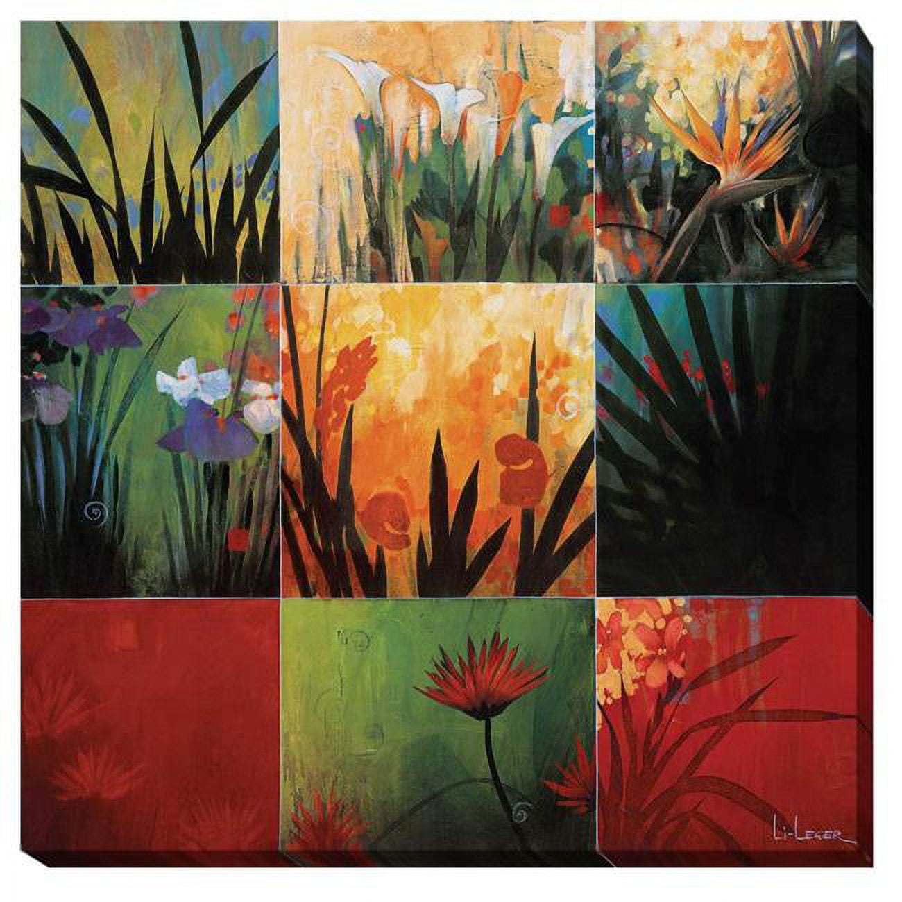 1616530CG Tropical NIne Patch by Don Li-Leger Premium Gallery Wrapped Canvas Giclee Art - Ready to Hang, 16 x 16 x 1.5 in.