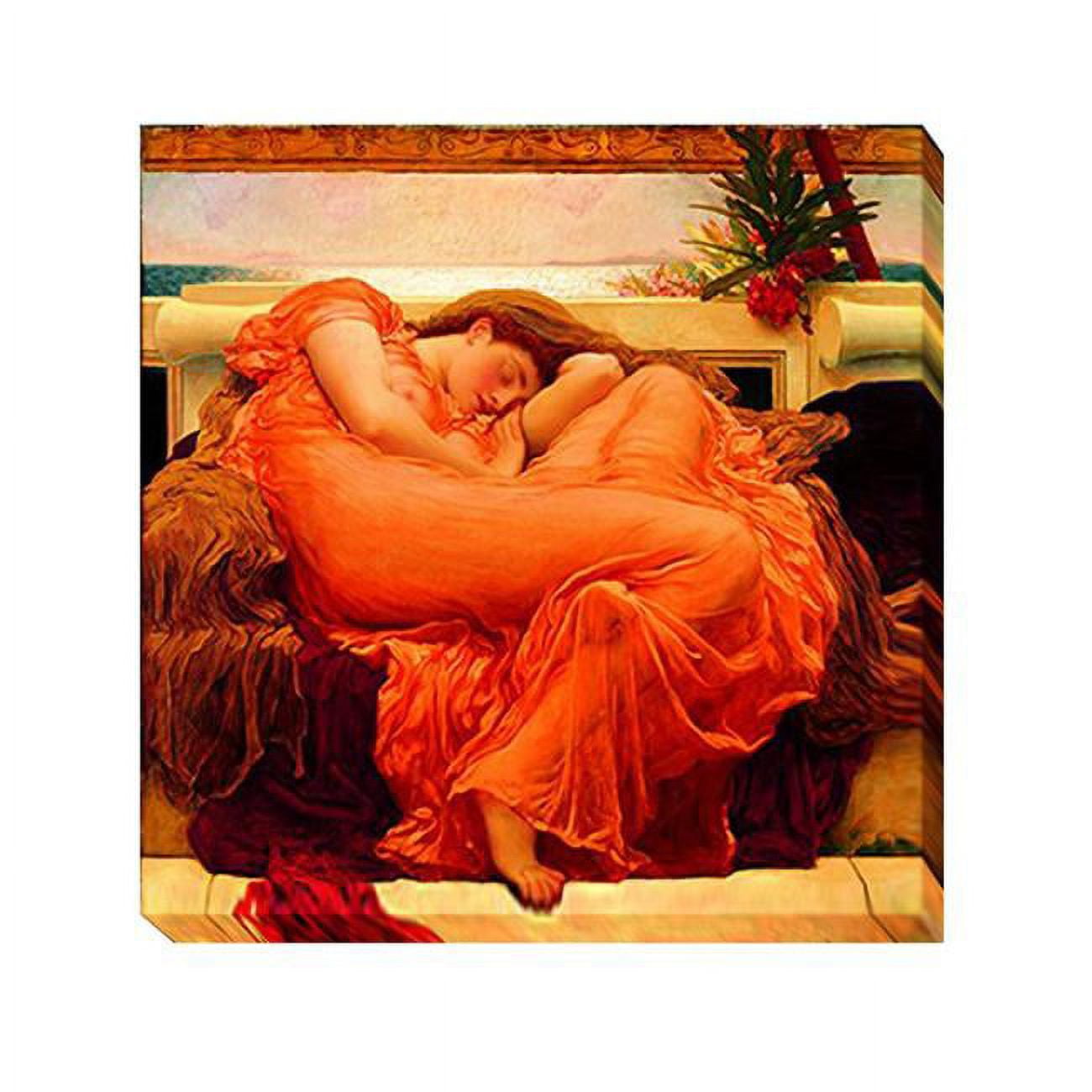 Flaming June by Frederic Leighton Custom Gallery-Wrapped Canvas Giclee Art - Ready to Hang, 16 x 16 x 1.5 in.