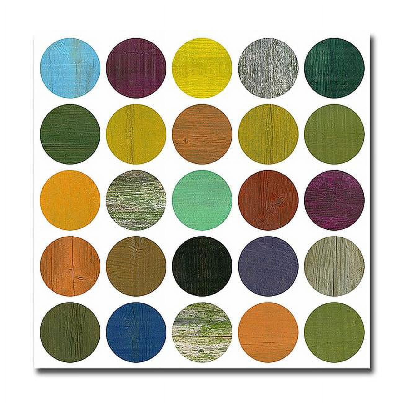 1616E287IG Rustic Rounds 4.0 by Michelle Calkins Custom Gallery-Wrapped Canvas Giclee Art - Ready to Hang, 16 x 16 x 1.5 in.