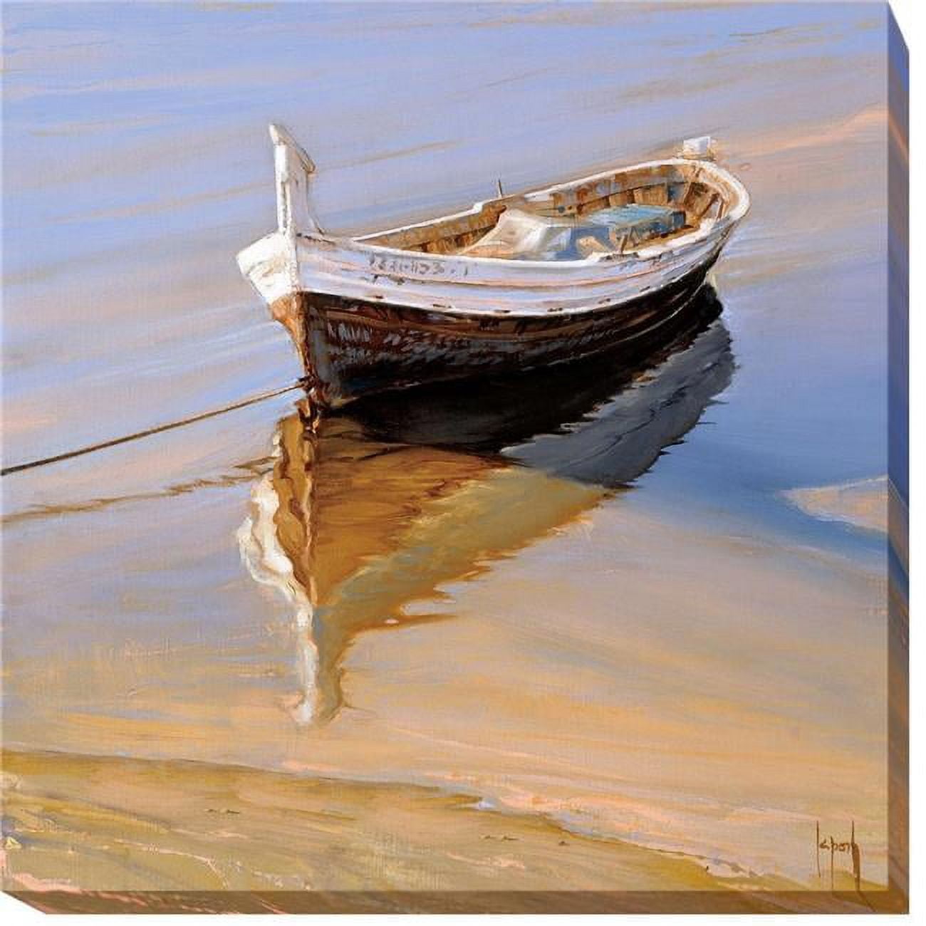 Barcas Descansando by Jaume Laporta Premium Gallery Wrapped Canvas Giclee - Ready to Hang, 30 x 30 x 1.5 in.