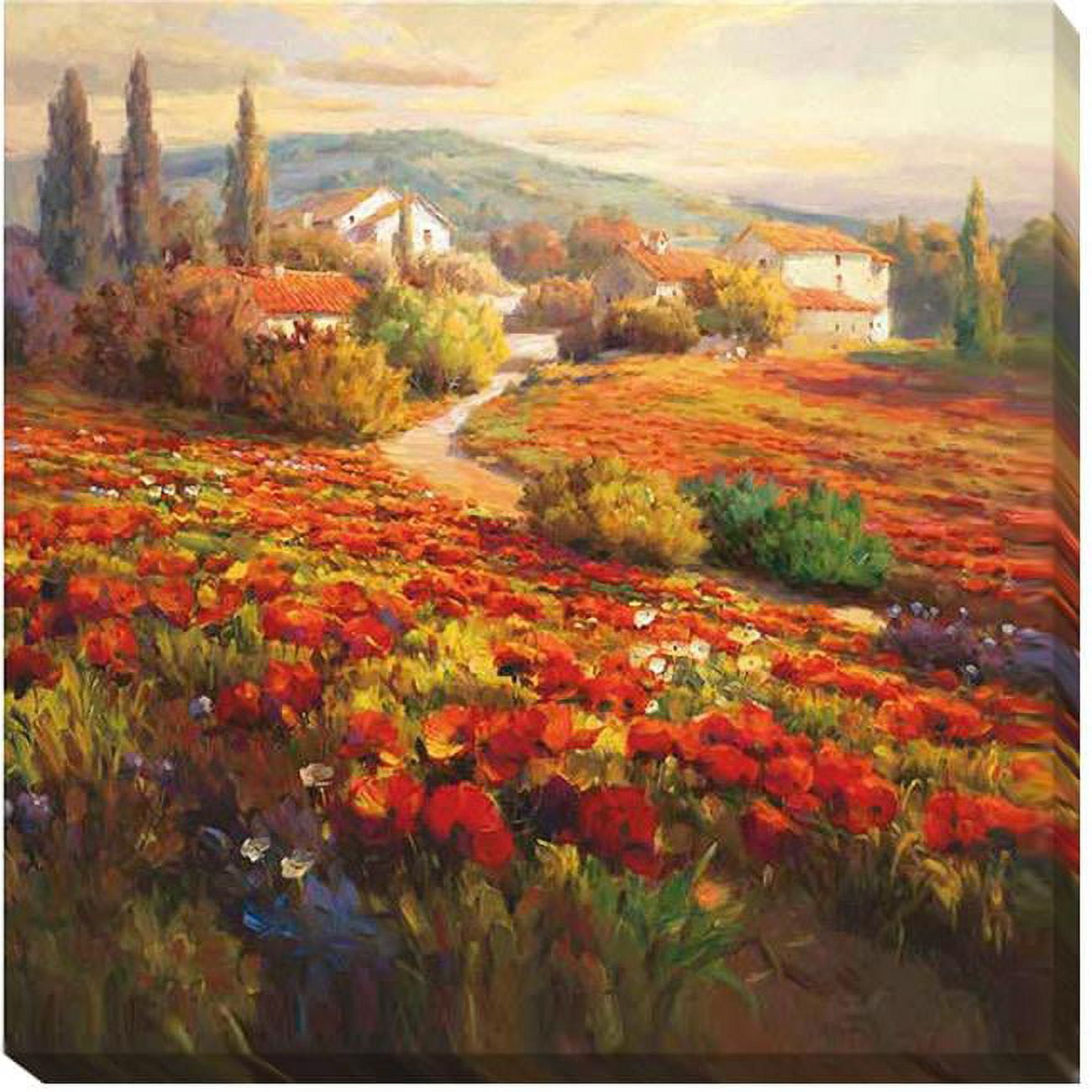Poppy Fields by Roberto Lombardi Premium Gallery-Wrapped Canvas Giclee Art - Ready-to-Hang, 30 x 30 x 1.5 in.