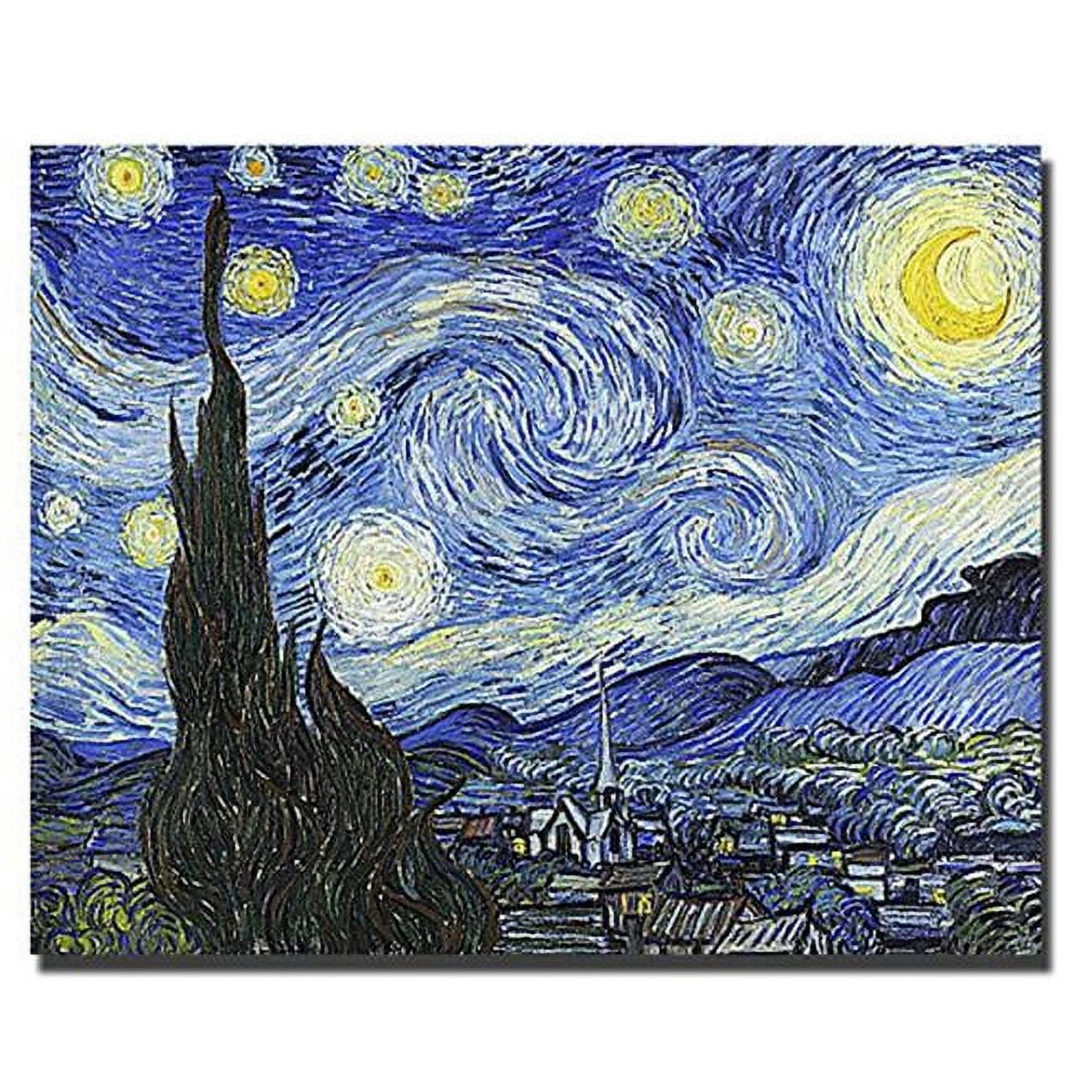Starry Night by Vincent Van Gogh Custom Gallery-Wrapped Canvas Giclee Art - Ready to Hang, 16 x 20 x 1.5 in.