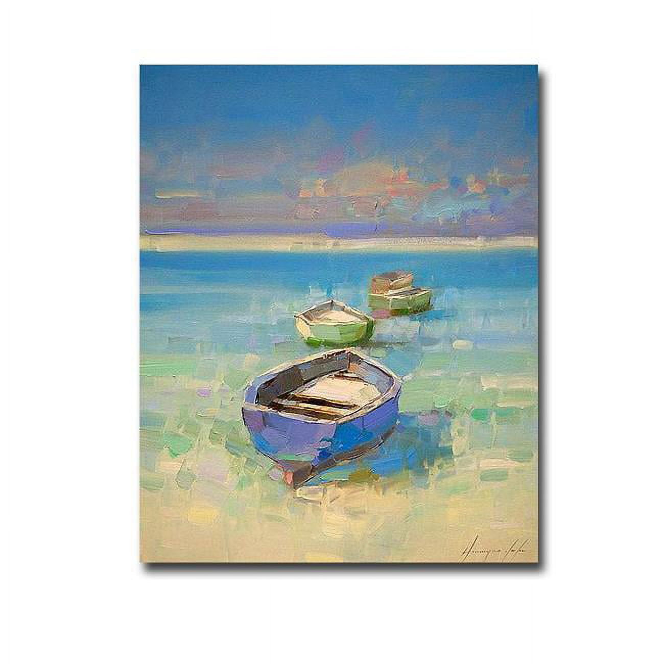 Caribbean Beach by Vahe Yeremyan Premium Gallery-Wrapped Canvas Giclee Art - Ready-to-Hang, 16 x 20 x 1.5 in.
