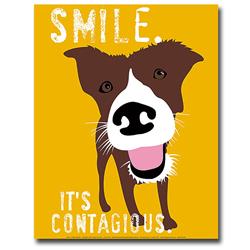 1620H364IG Smile by Ginger Oliphant Premium Gallery-Wrapped Canvas Giclee Art - Ready-to-Hang, 16 x 20 x 1.5 in.