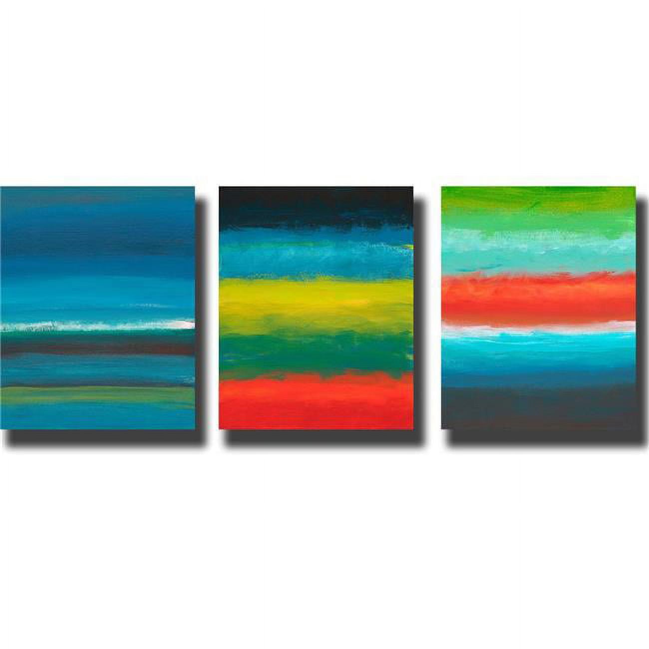 Night Coast One, Two & Three by Jan Weiss Gallery-Wrapped Canvas Giclee Art Set - Ready-to-Hang, 16 x 20 x 1.5 in.