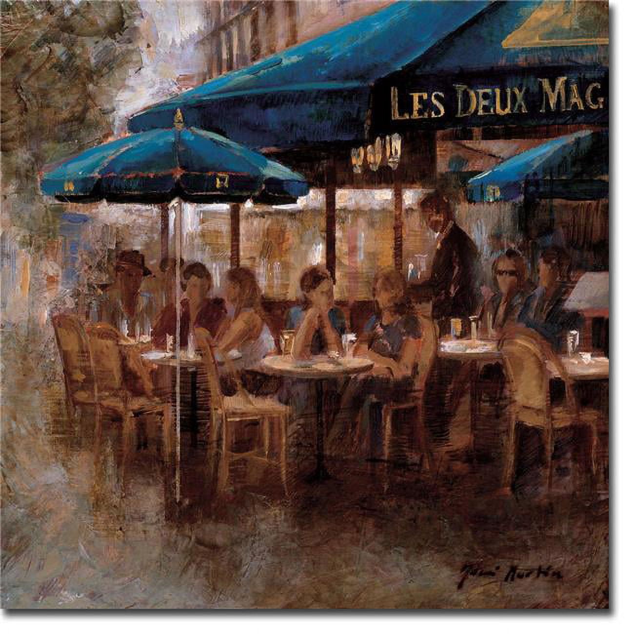 Les Deux Magots by Noemi Martin Premium Gallery-Wrapped Canvas Giclee Art - Ready to Hang, 30 x 30 x 1.5 in.