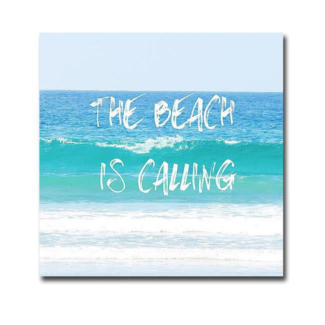 3030Q278IG Beach is Calling by Sylvia Coomes Premium Gallery-Wrapped Canvas Giclee Art - Ready-to-Hang, 30 x 30 x 1.5 in.