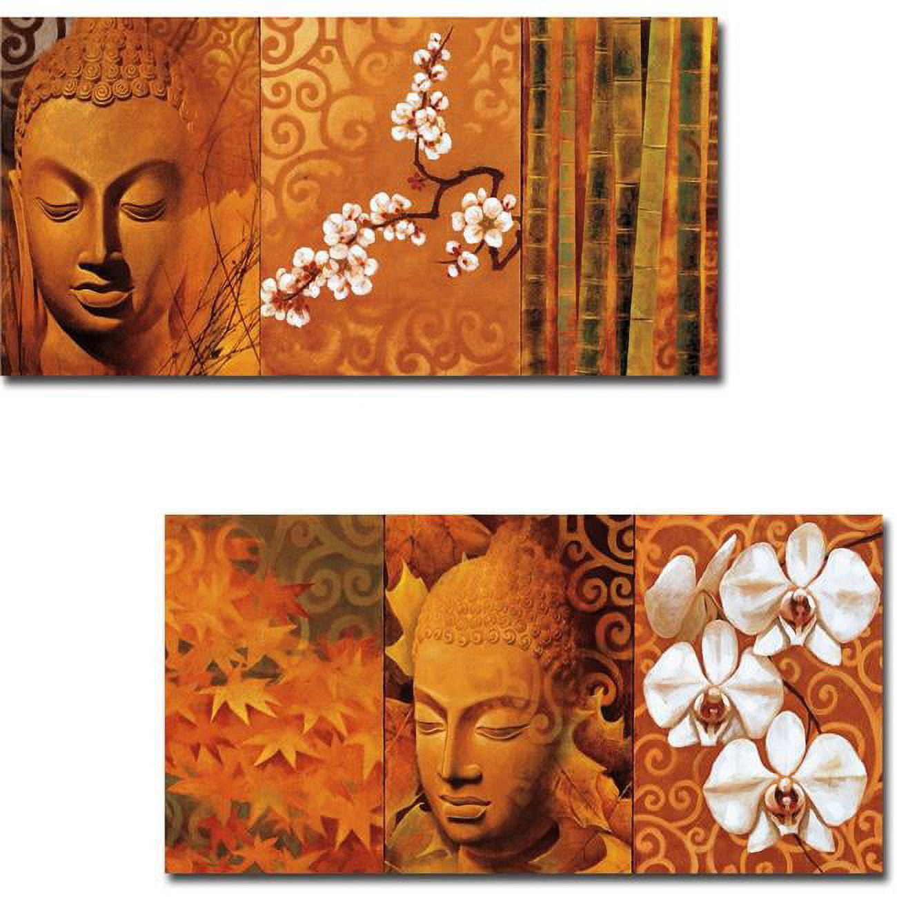 1224BV834CG Panel I & II by Keith Mallett Premium Gallery-Wrapped Canvas Giclee Art Set - Ready-to-Hang, 12 x 24 x 1.5 in.