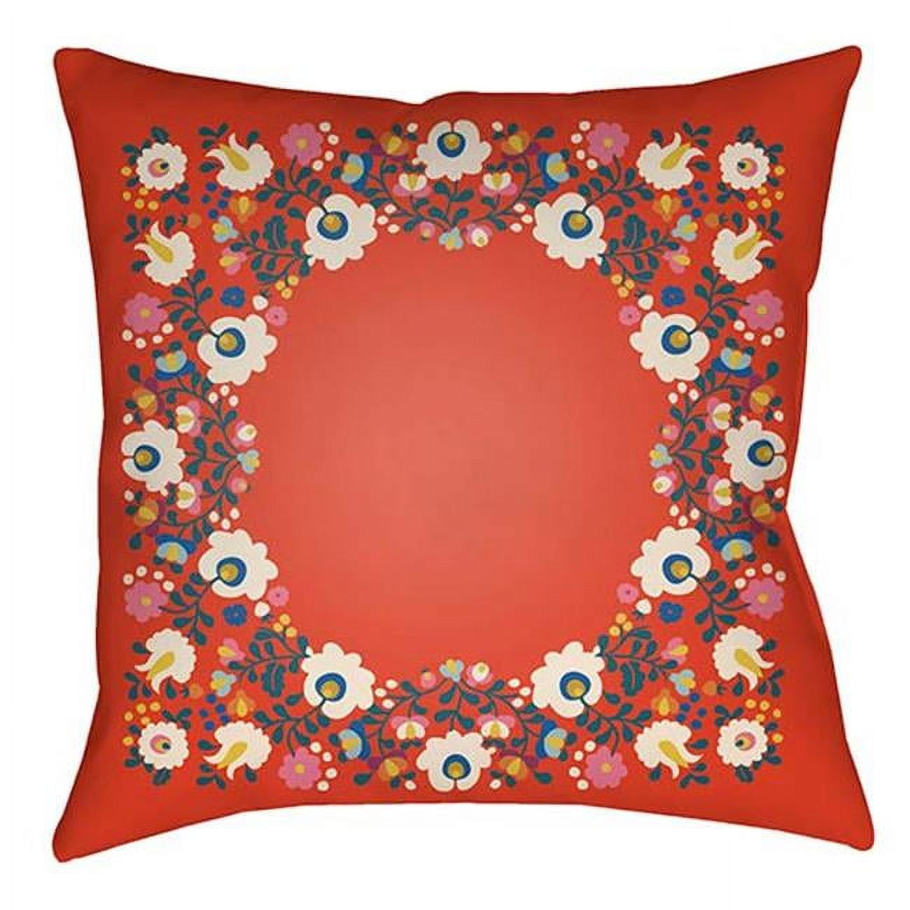 Picture of Artistic Weavers LOTA1308-2020 Lolita Square Pillow&#44; Poppy Red &amp; Teal - 20 x 20 in.