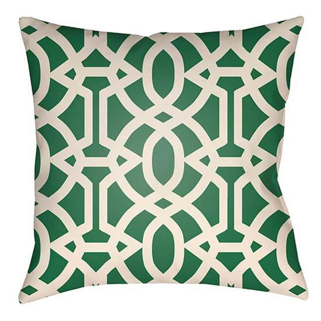Picture of Artistic Weavers LTCH1116-2020 Litchfield Square Pillow&#44; Kelly Green &amp; Ivory - 20 x 20 in.