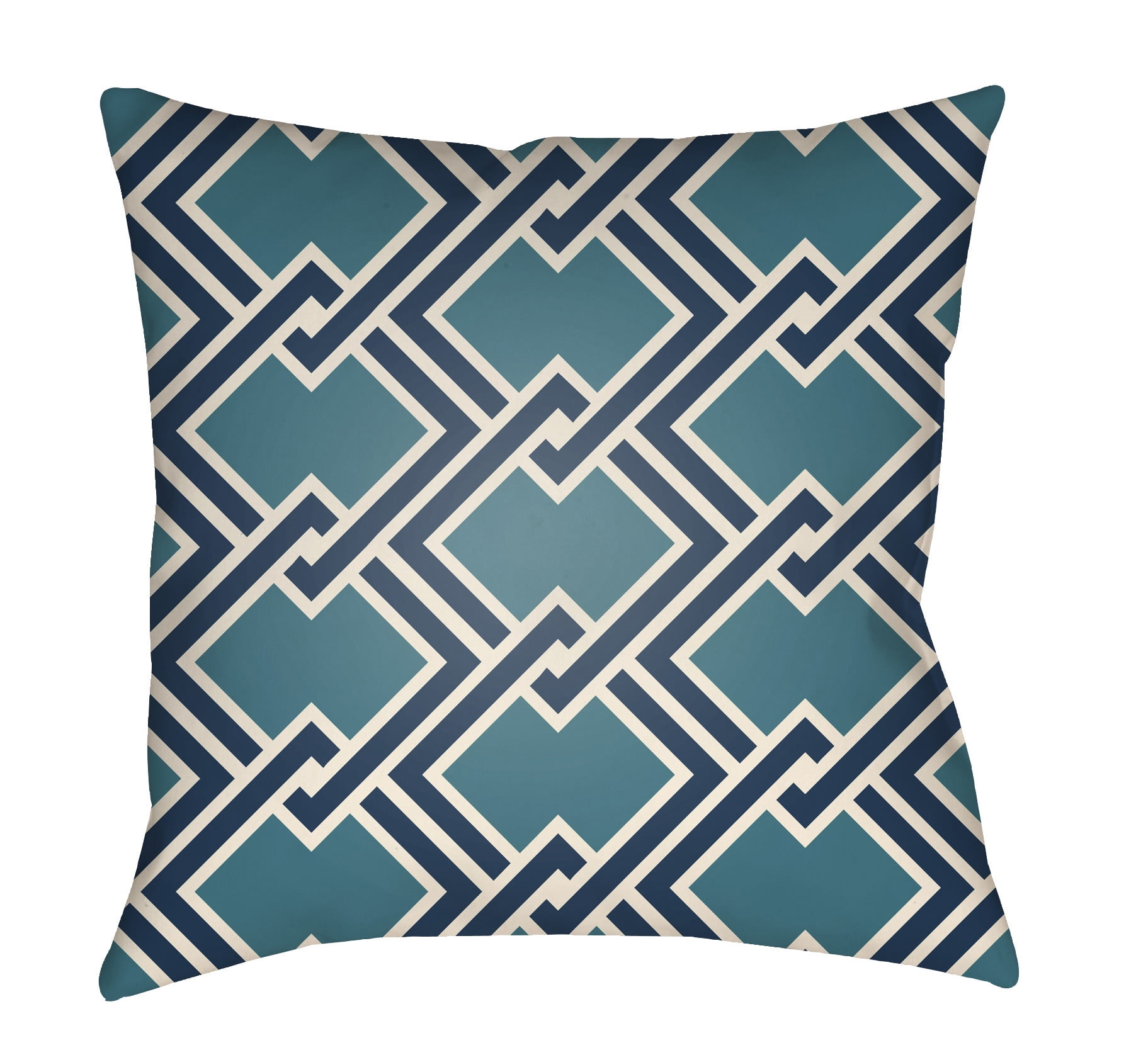Picture of Artistic Weavers LTCH1101-2222 Litchfield Square Pillow&#44; Teal &amp; Navy Blue - 22 x 22 in.
