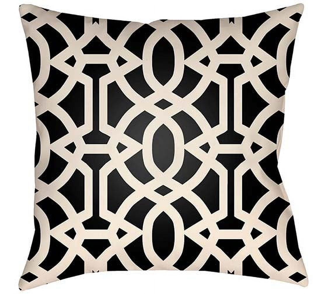 Picture of Artistic Weavers LTCH1112-2626 Litchfield Square Pillow&#44; Onyx Black &amp; Ivory - 26 x 26 in.