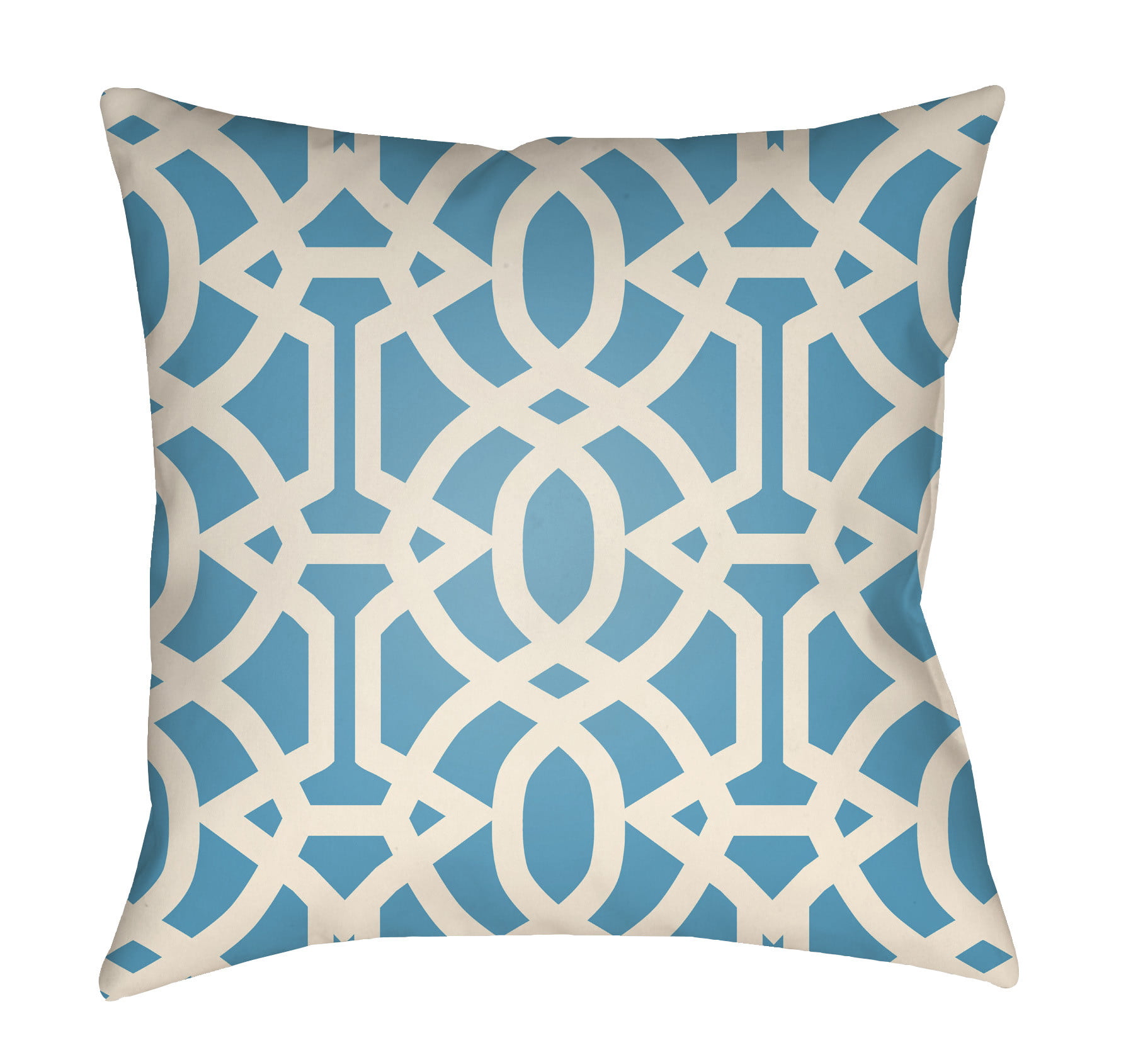 LTCH1122-2020 Litchfield Square Pillow, Aqua & Ivory - 20 x 20 in.