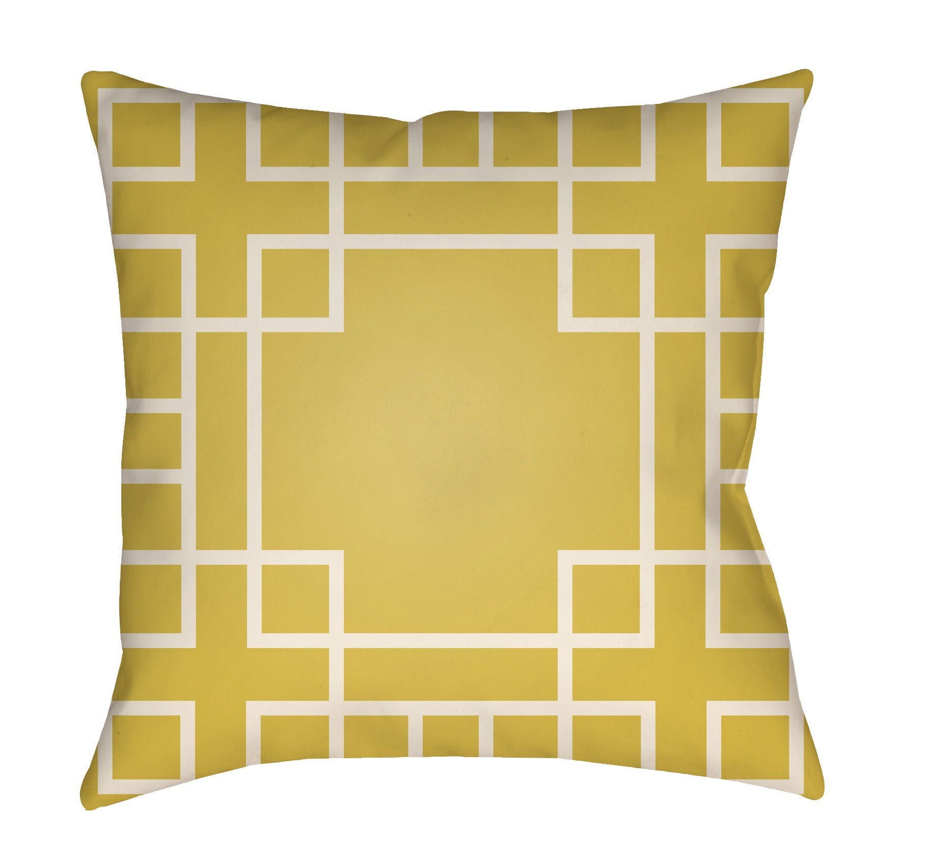 LTCH1130-2020 Litchfield Square Pillow, Bright Yellow & Ivory - 20 x 20 in.