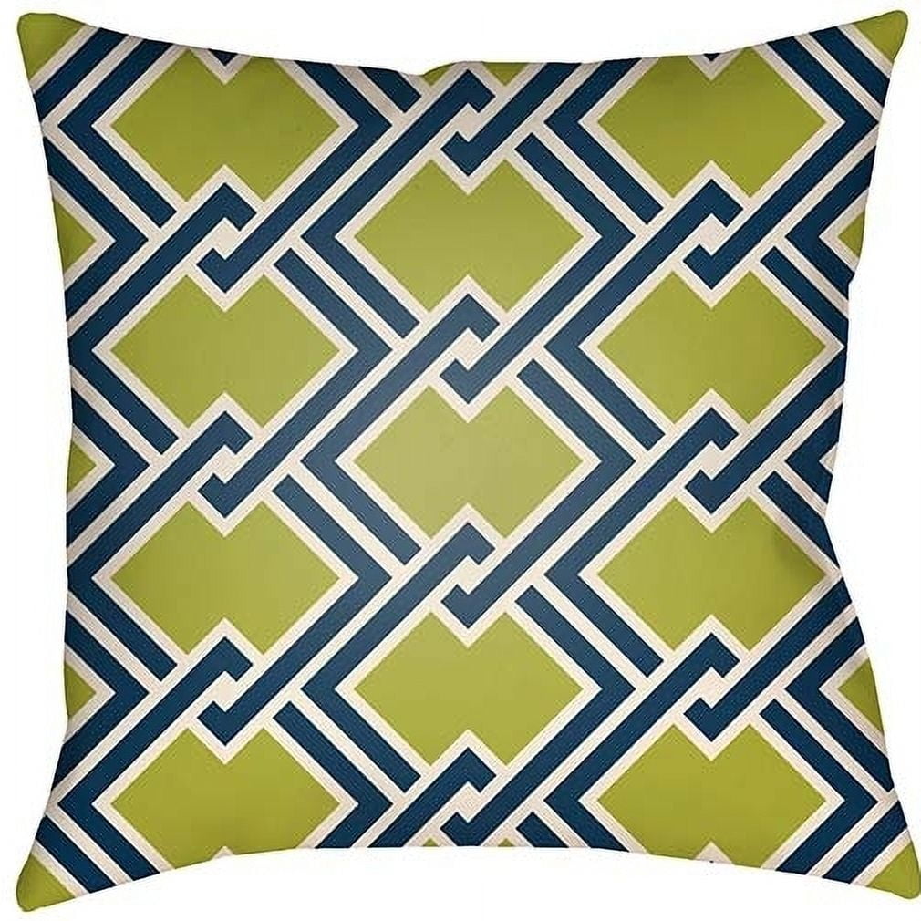 Picture of Artistic Weavers LTCH1100-2222 Litchfield Square Pillow&#44; Lime Green &amp; Navy Blue - 22 x 22 in.