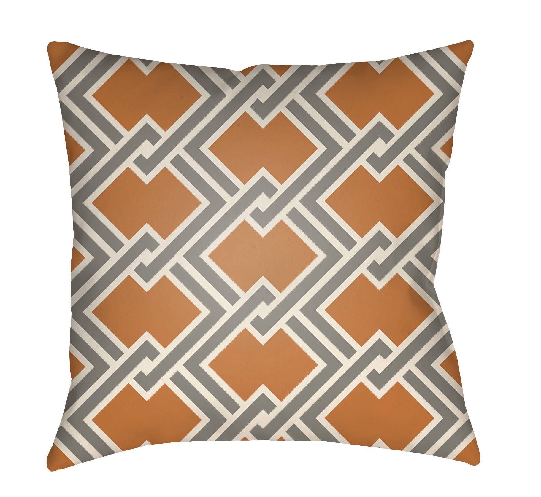 Picture of Artistic Weavers LTCH1107-1616 Litchfield Square Pillow&#44; Tangerine &amp; Gray - 16 x 16 in.