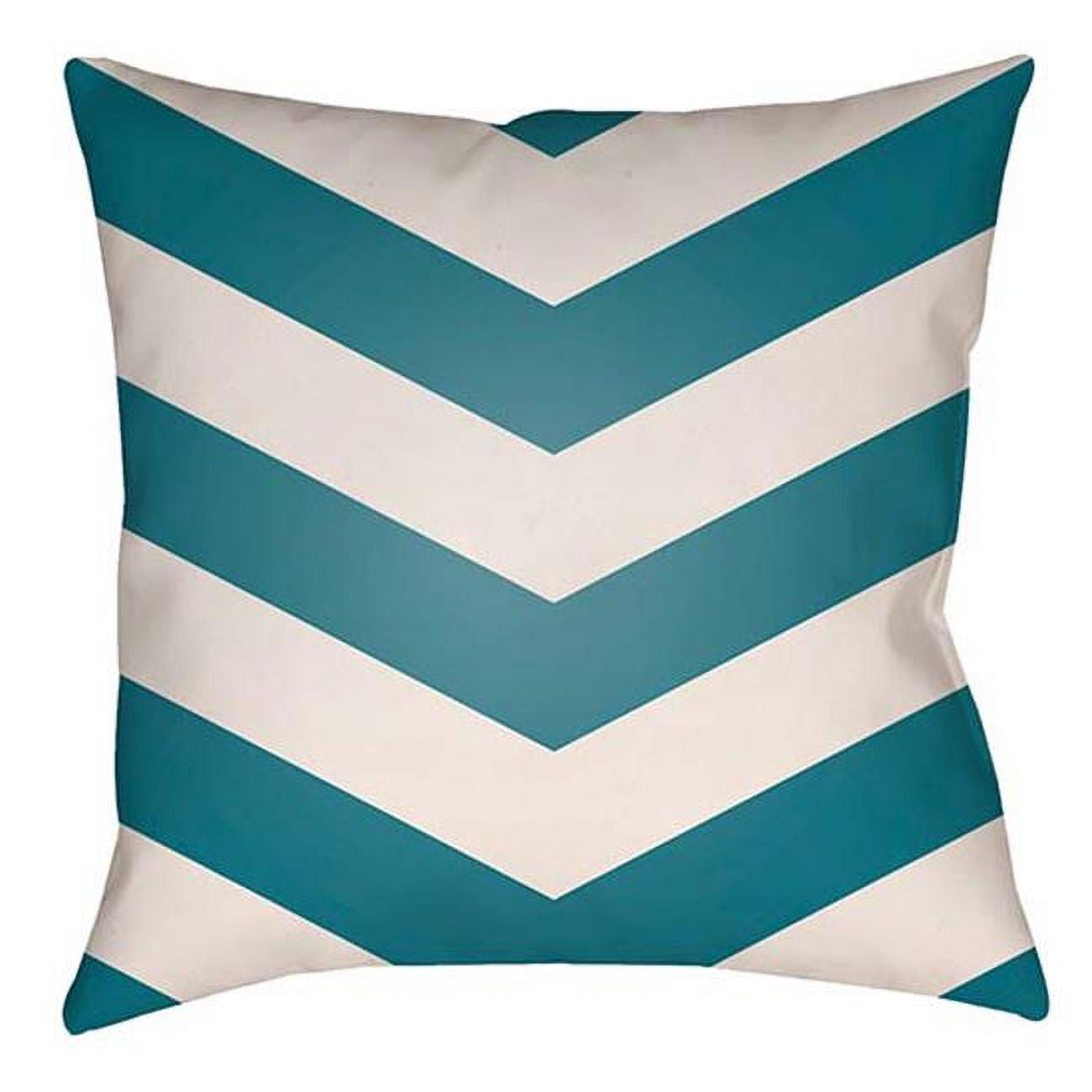 LTCH1002-1616 Litchfield Square Pillow, Teal & Ivory - 16 x 16 ft.