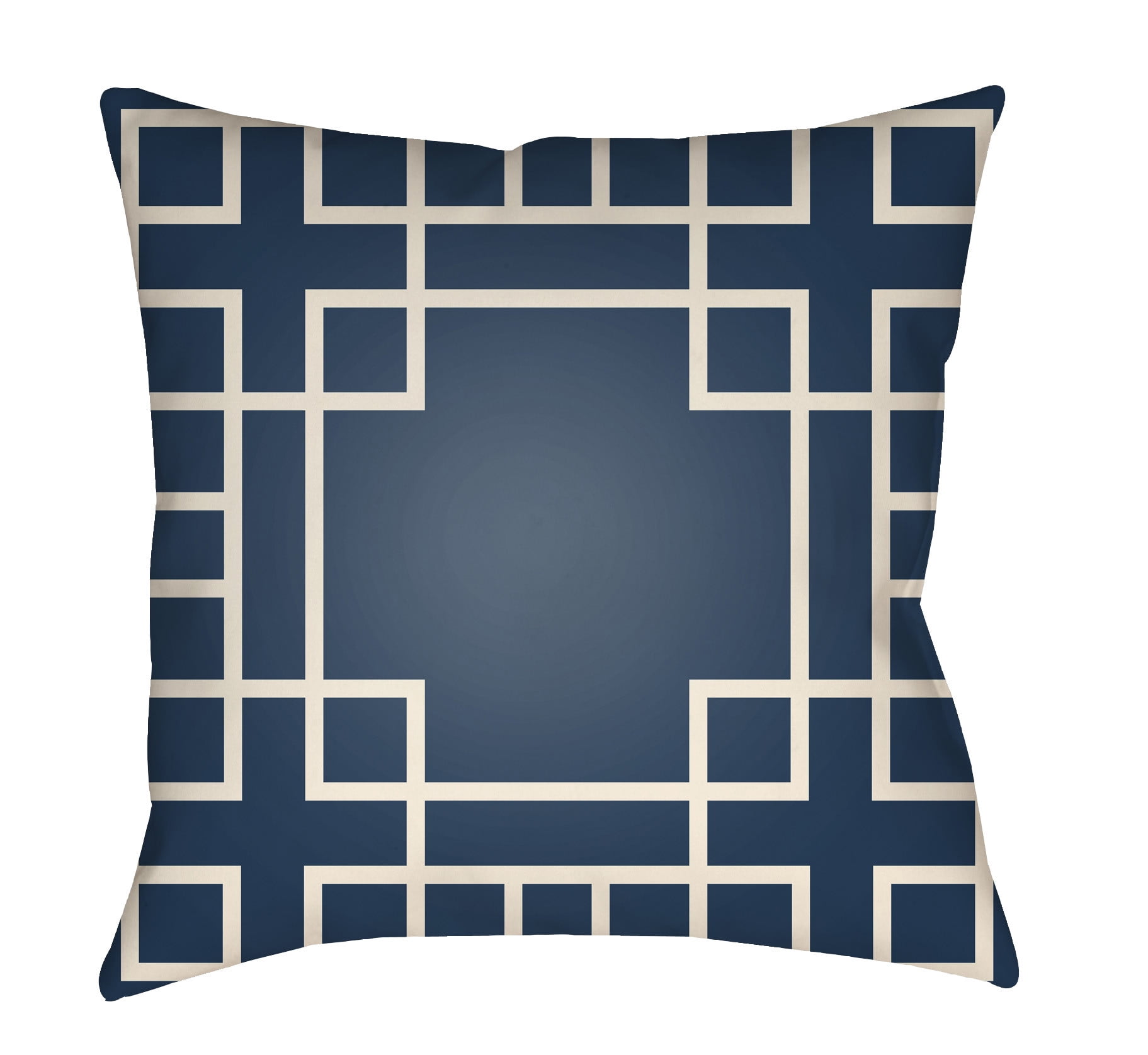LTCH1126-2222 Litchfield Square Pillow, Navy Blue & Ivory - 22 x 22 in.