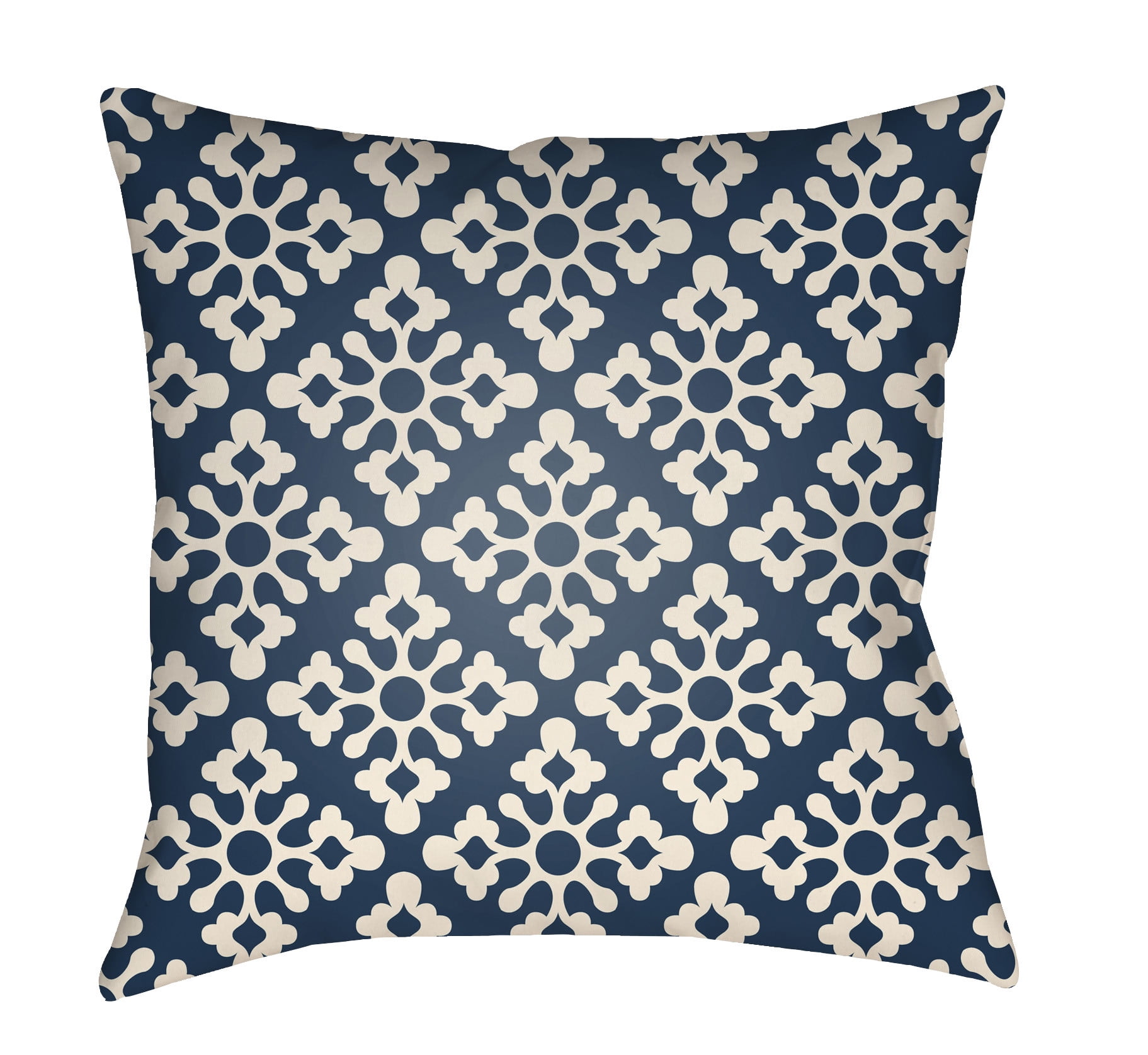 LTCH1367-2020 Litchfield Square Pillow, Navy Blue & Ivory - 20 x 20 in.