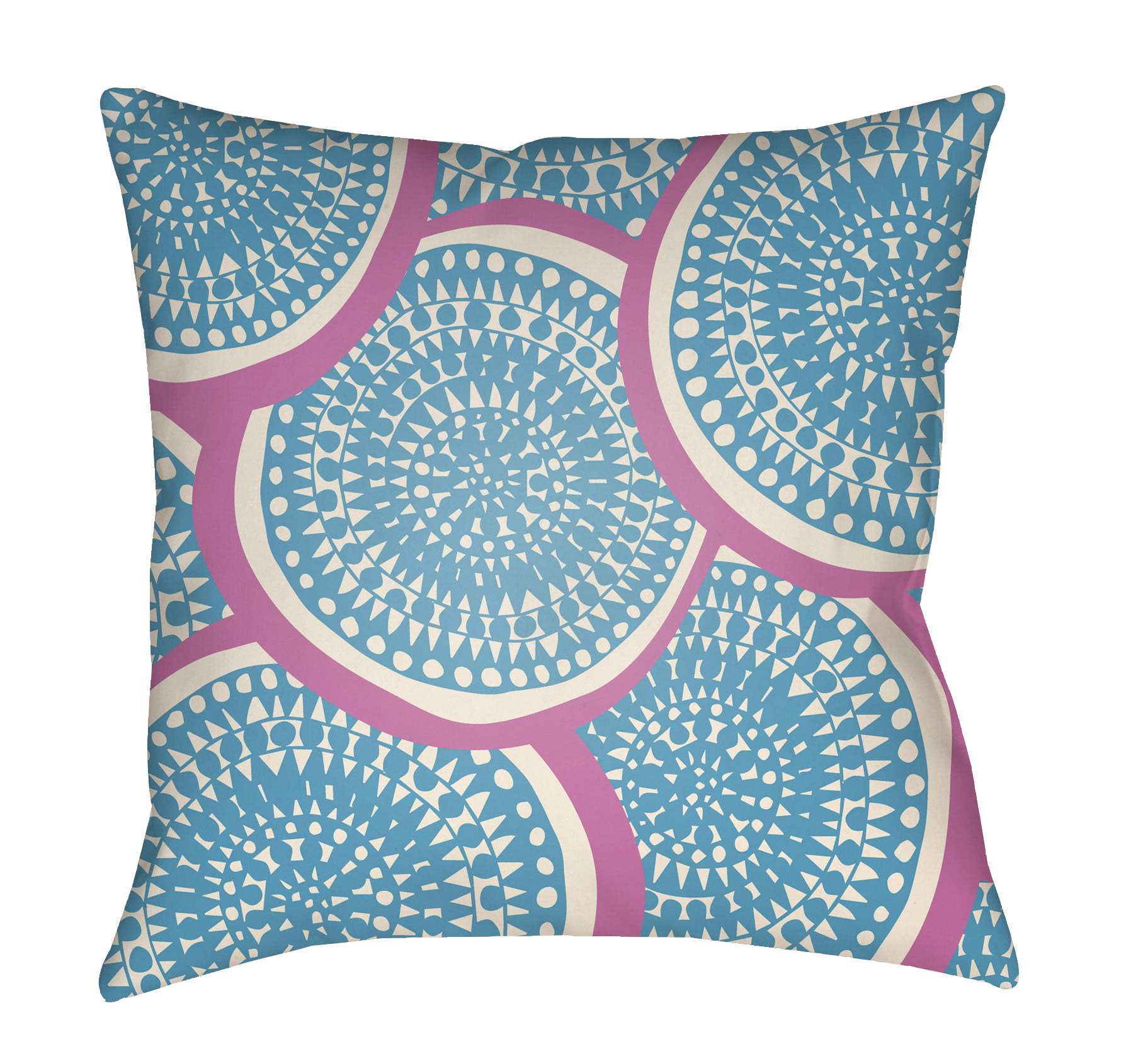 LTCH1369-1616 Litchfield Square Pillow, Aqua & Ivory - 16 x 16 in.