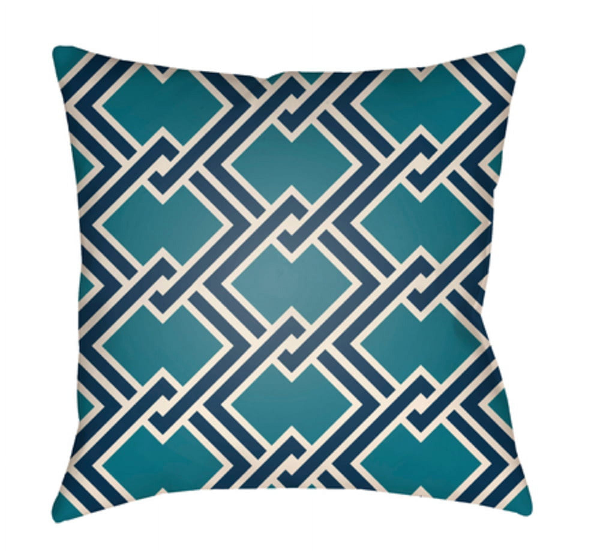 Picture of Artistic Weavers LTCH1101-1818 Litchfield Square Pillow&#44; Teal &amp; Navy Blue - 18 x 18 in.
