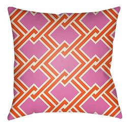 LTCH1104-2020 Litchfield Square Pillow, Fuchsia & Bright Orange - 20 x 20 in.