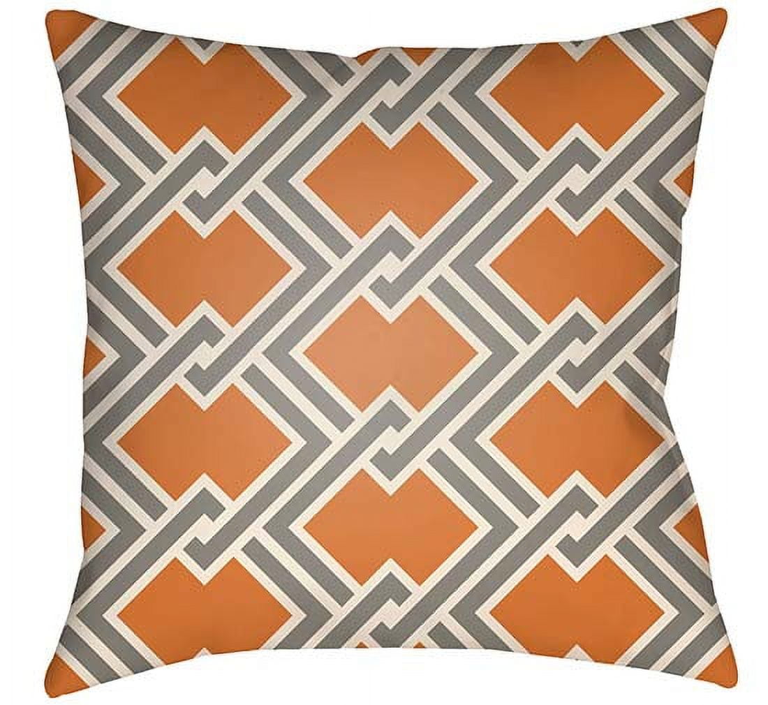 Picture of Artistic Weavers LTCH1107-2222 Litchfield Square Pillow&#44; Tangerine &amp; Gray - 22 x 22 in.