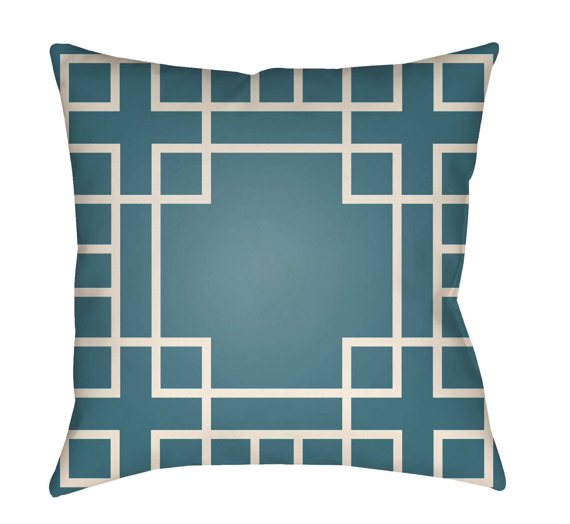 LTCH1127-2020 Litchfield Square Pillow, Teal & Ivory - 20 x 20 in.