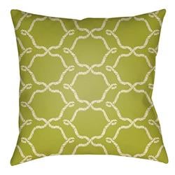 LTCH1344-1818 Litchfield Square Pillow, Lime Green & Ivory - 18 x 18 in.