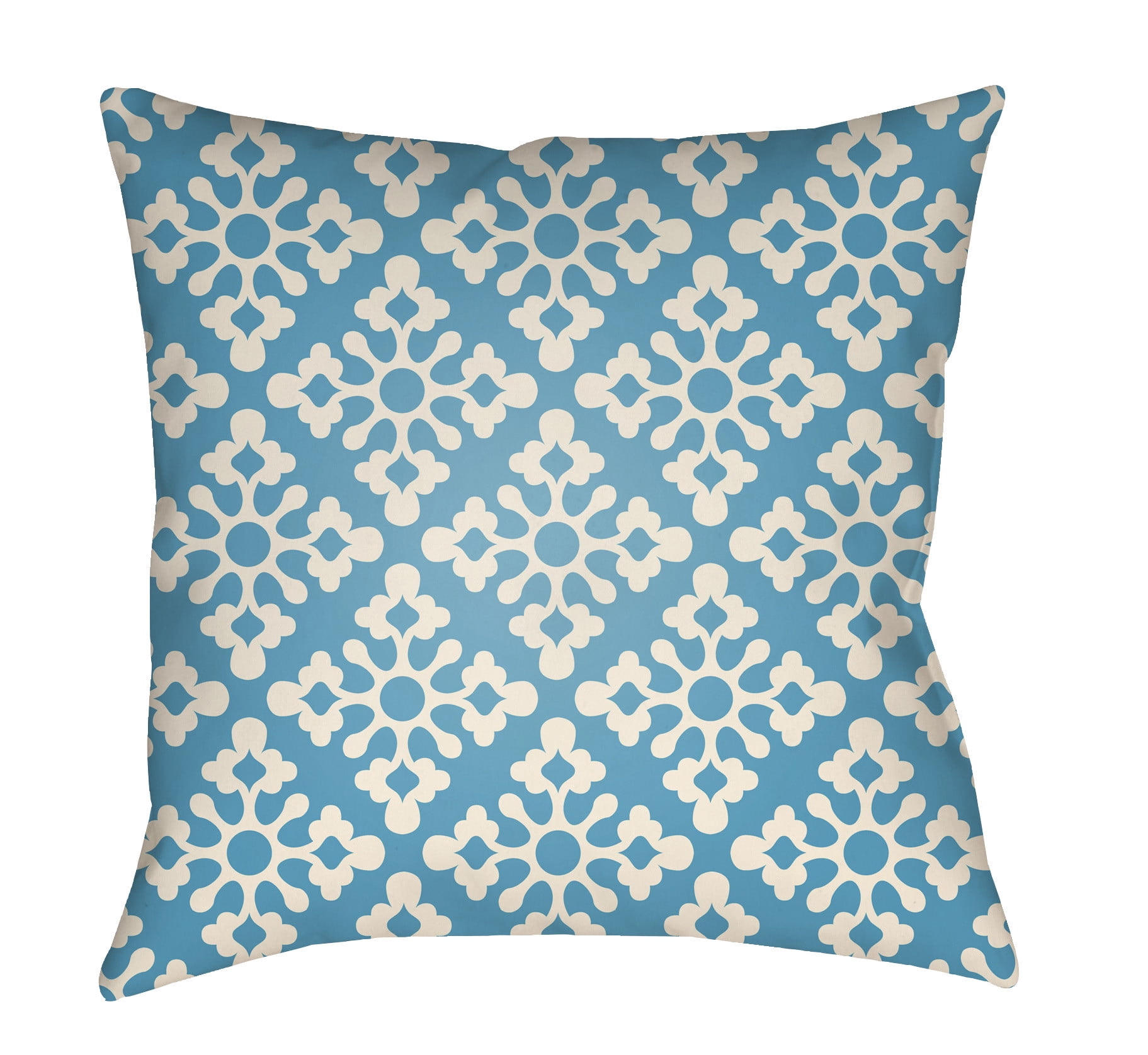 LTCH1357-1616 Litchfield Square Pillow, Aqua & Ivory - 16 x 16 ft.