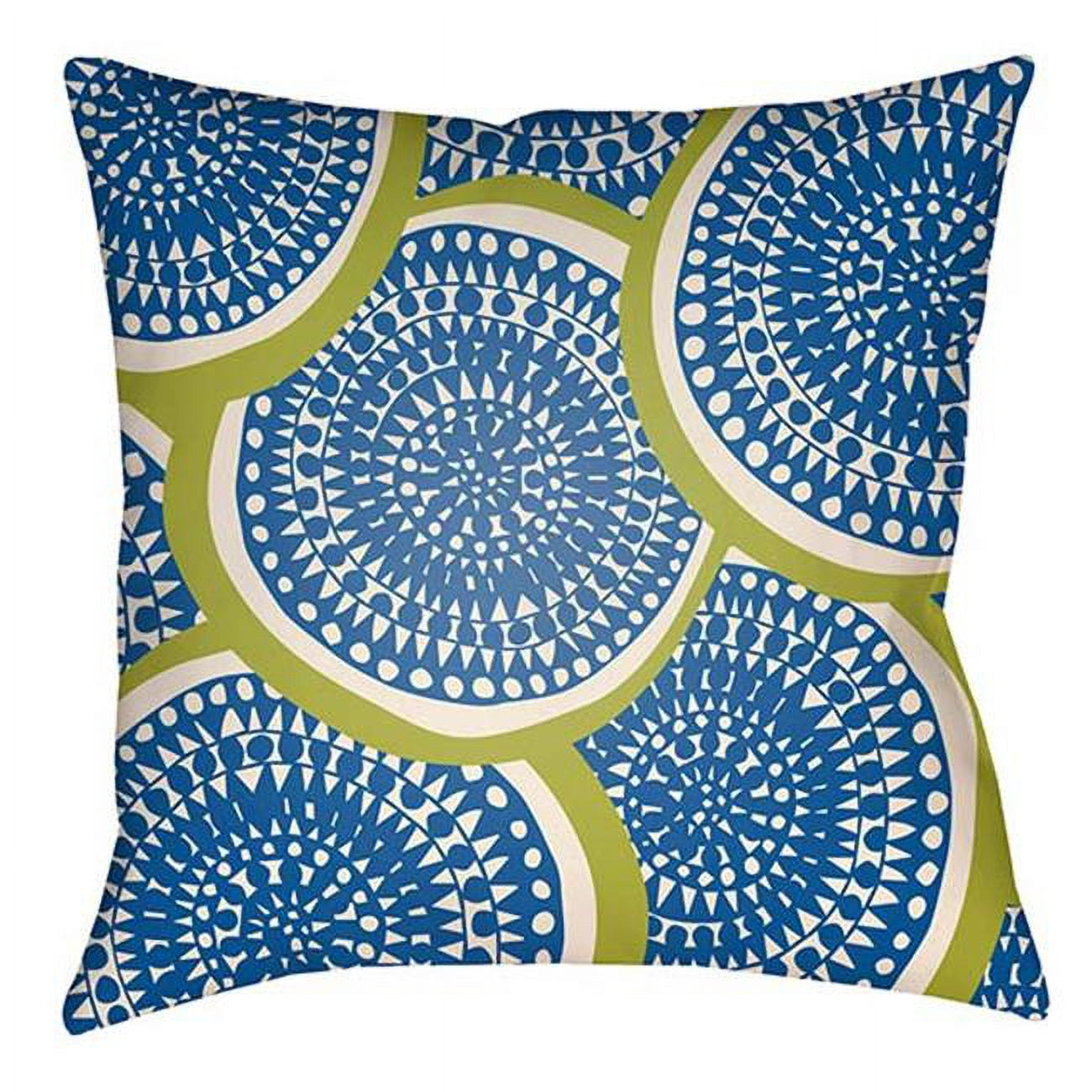 LTCH1373-1616 Litchfield Square Pillow, Royal Blue & Ivory - 16 x 16 in.