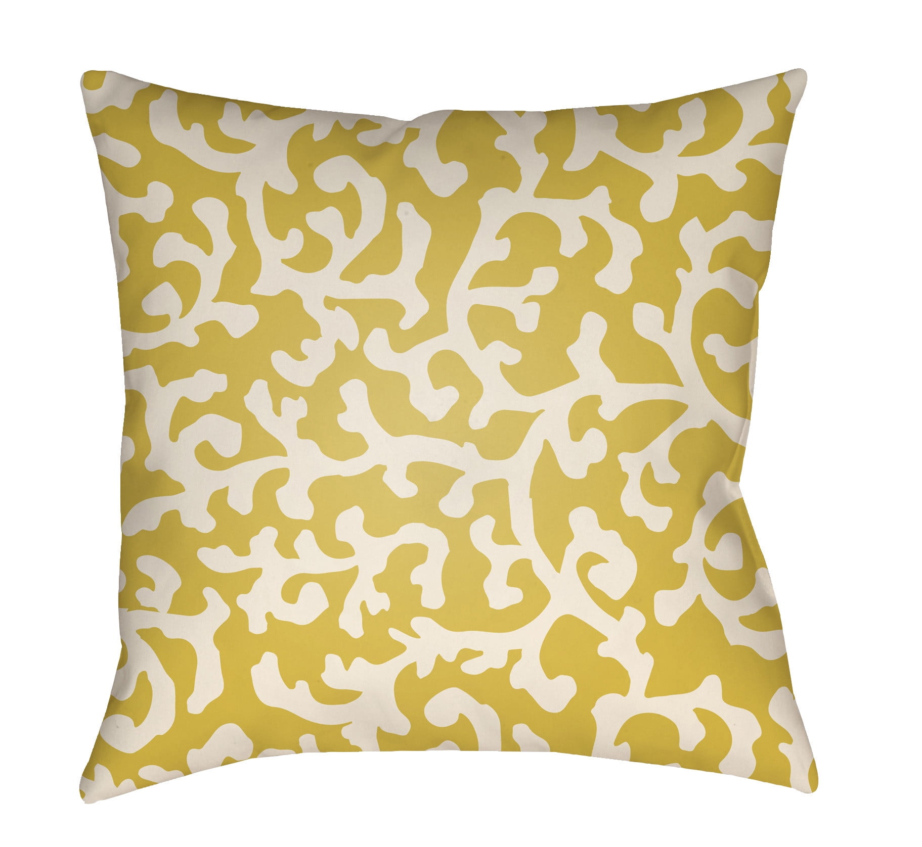 LTCH1389-1616 Litchfield Square Pillow, Bright Yellow & Ivory - 16 x 16 in.