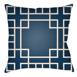 LTCH1126-1616 Litchfield Square Pillow, Navy Blue & Ivory - 16 x 16 in.