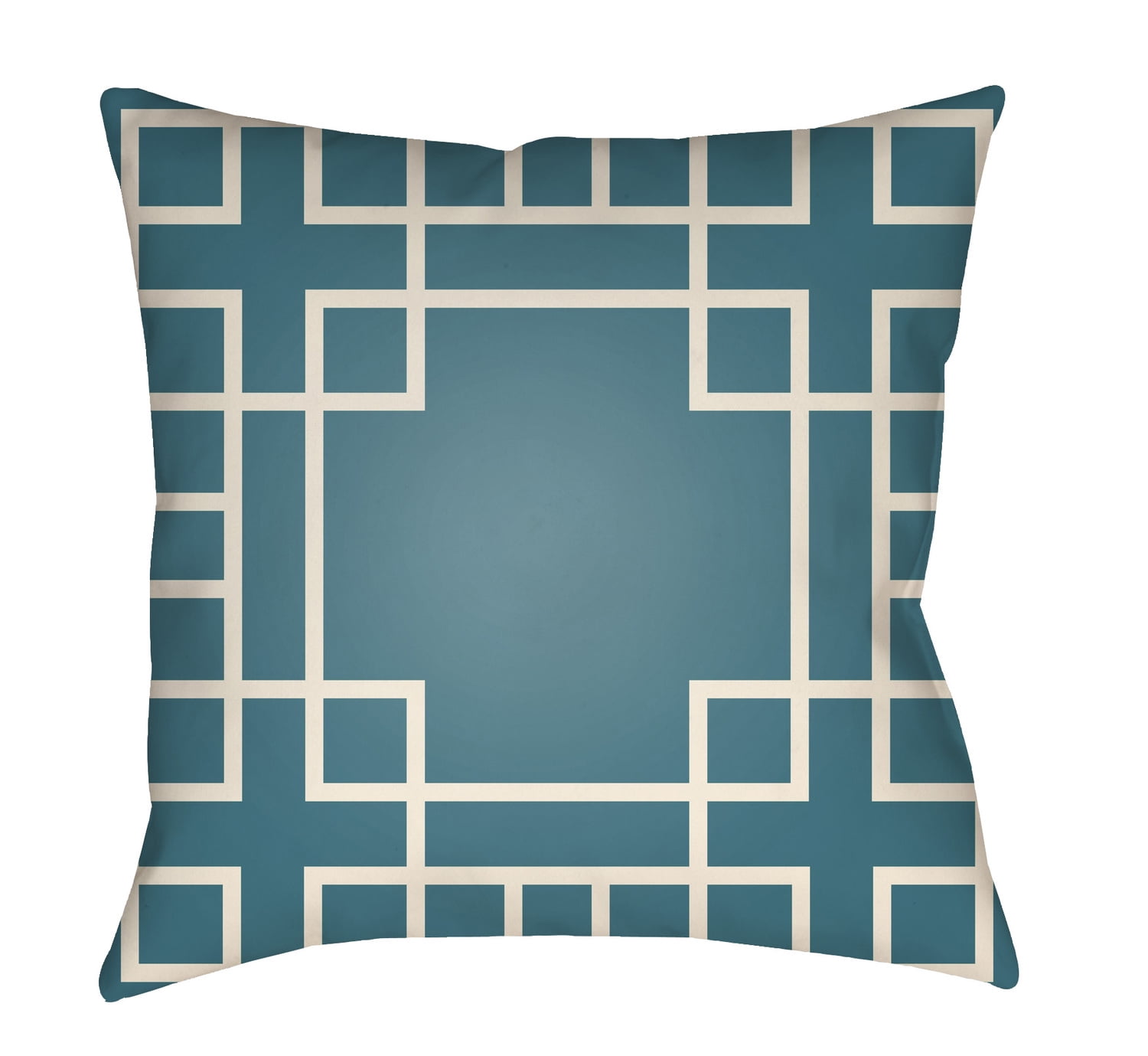LTCH1127-2222 Litchfield Square Pillow, Teal & Ivory - 22 x 22 in.