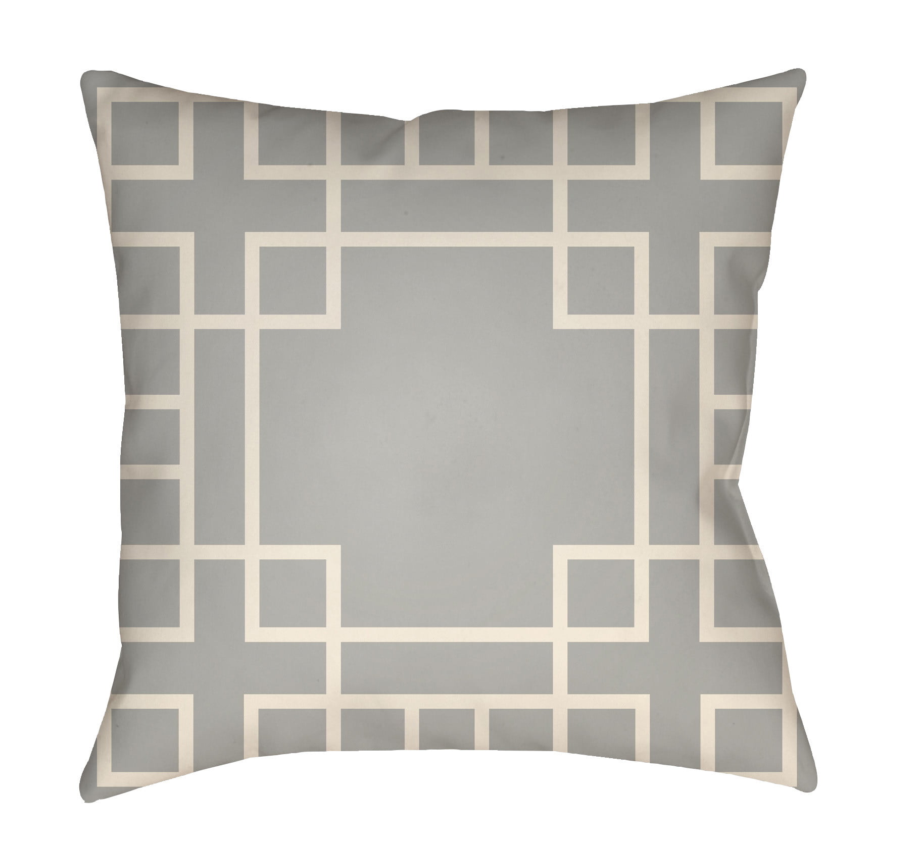 LTCH1129-1818 Litchfield Square Pillow, Gray & Ivory - 18 x 18 in.