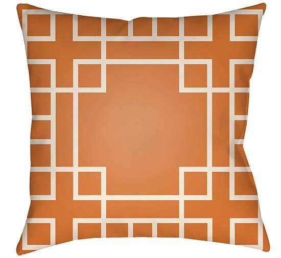 LTCH1132-2020 Litchfield Square Pillow, Tangerine & Ivory - 20 x 20 in.