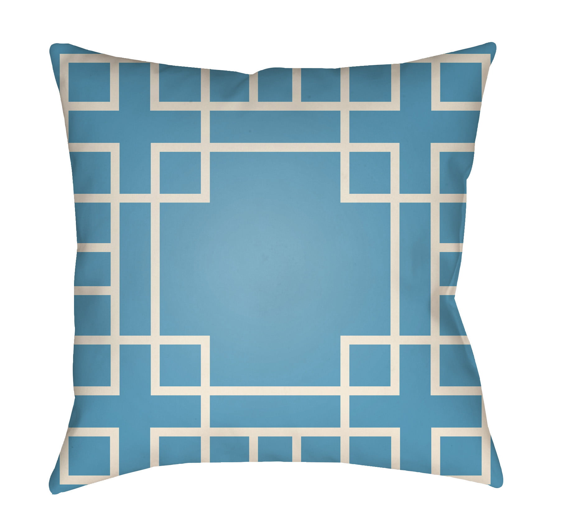 LTCH1137-1818 Litchfield Square Pillow, Aqua & Ivory - 18 x 18 in.