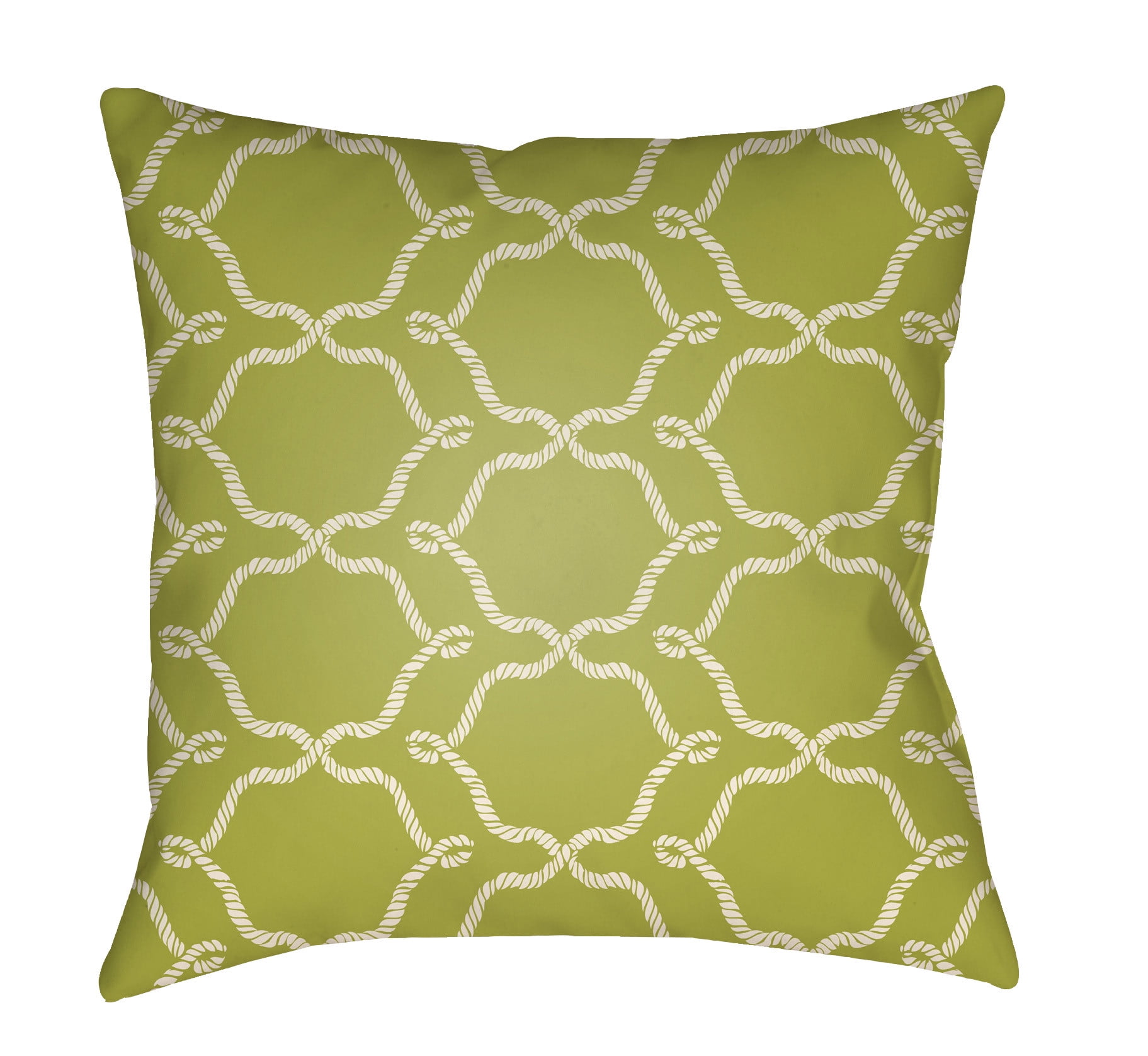 LTCH1344-2020 Litchfield Square Pillow, Lime Green & Ivory - 20 x 20 in.