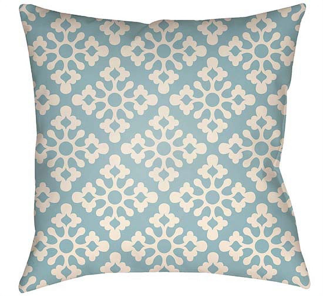 LTCH1362-1616 Litchfield Square Pillow, Light Blue & Ivory - 16 x 16 in.