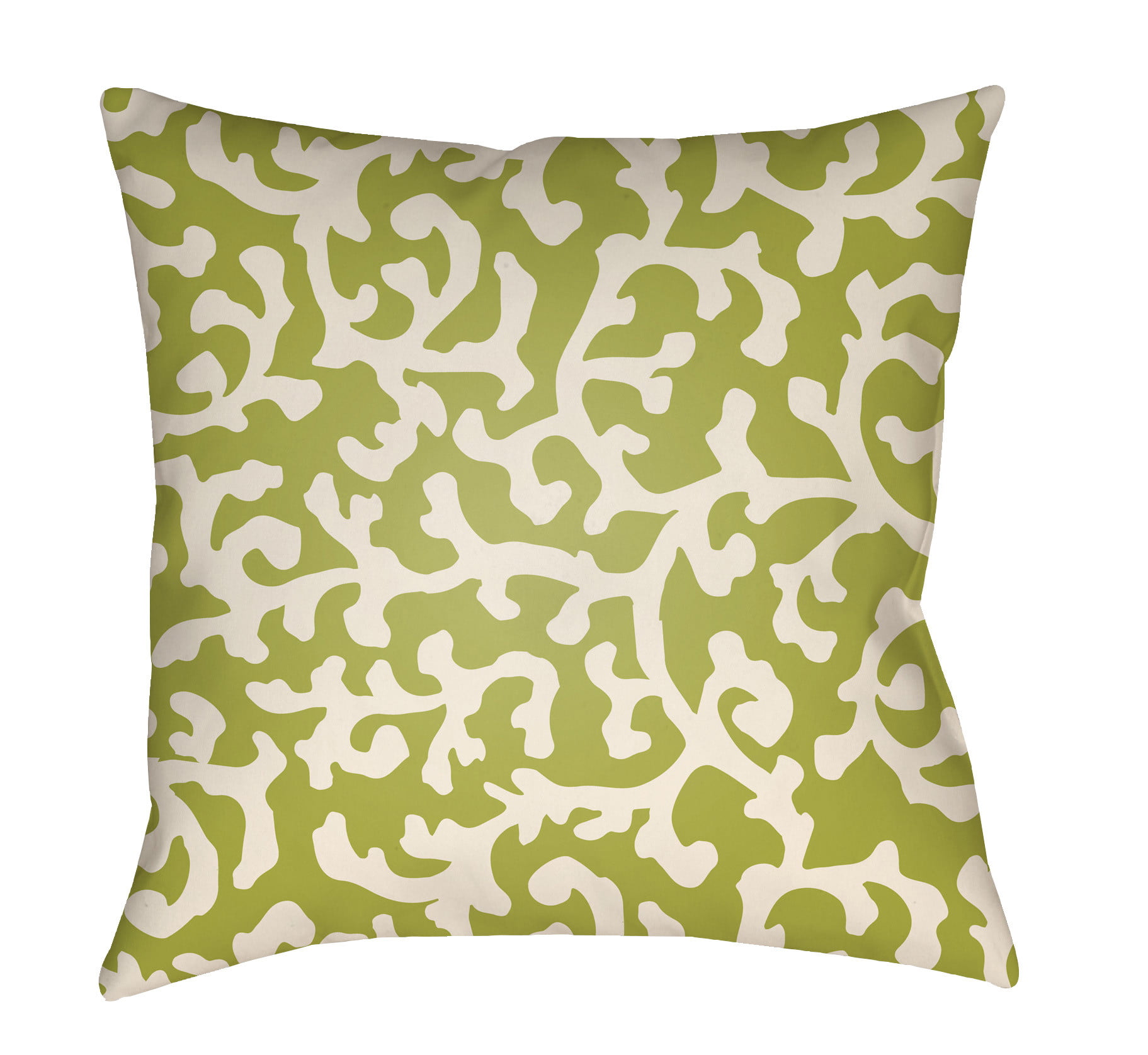 LTCH1382-2626 Litchfield Square Pillow, Lime Green & Ivory - 26 x 26 in.