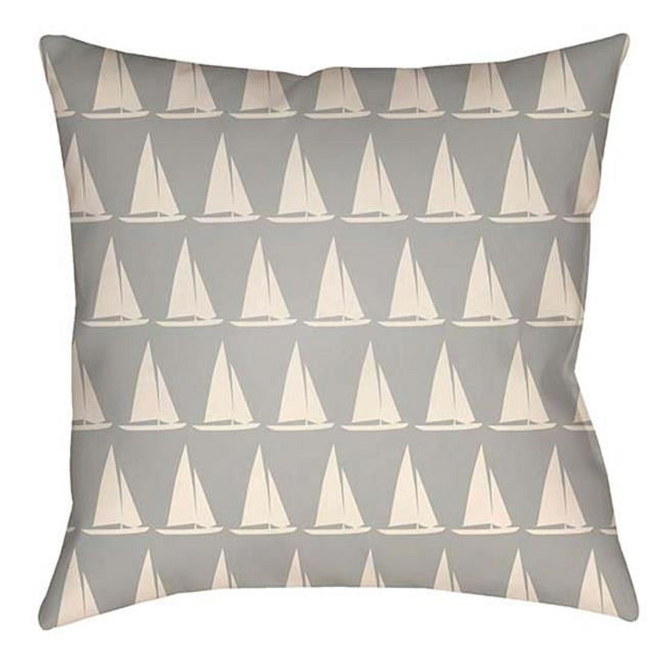 LTCH1408-1818 Litchfield Square Pillow, Gray & Ivory - 18 x 18 in.